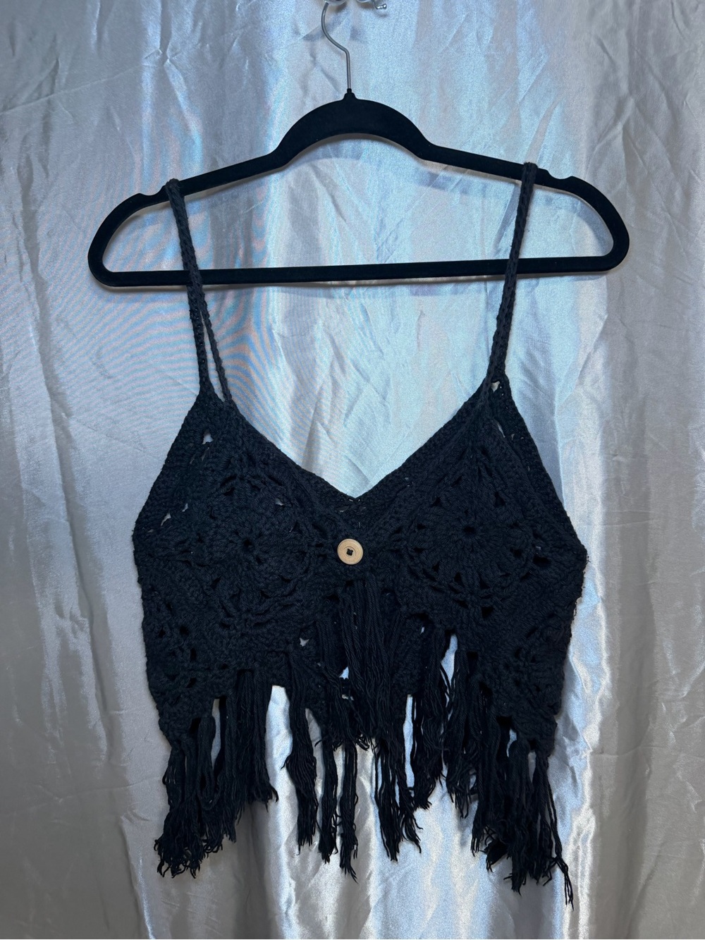 Womens Handmade Woven Cami Cover Up Tanktop Size Large